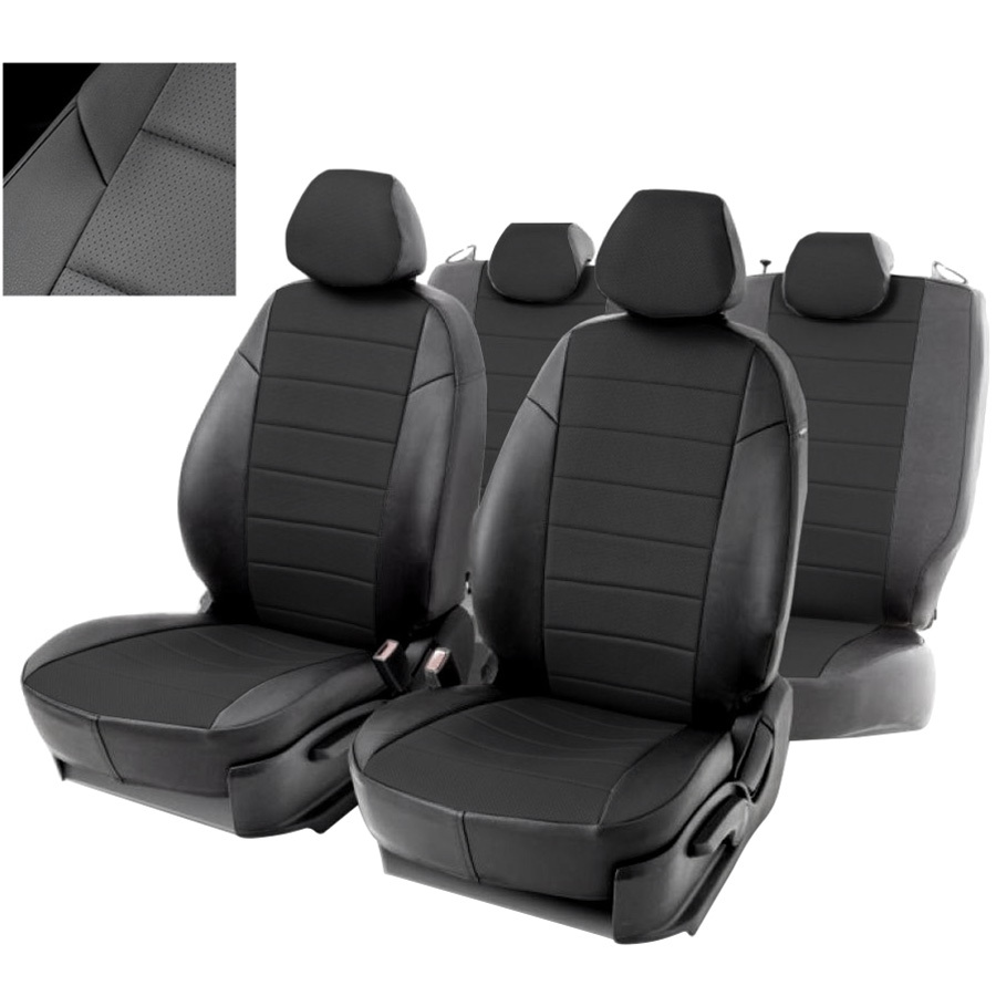 Чехлы модельные Seintex для Volkswagen Tiguan I экокожа черный (art.97556)
