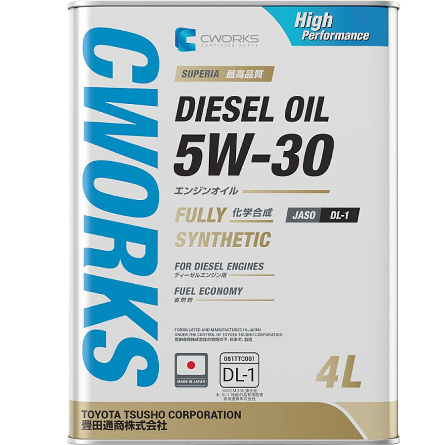 Моторное масло CWORKS Superia Oil 5W-30, 4 л
