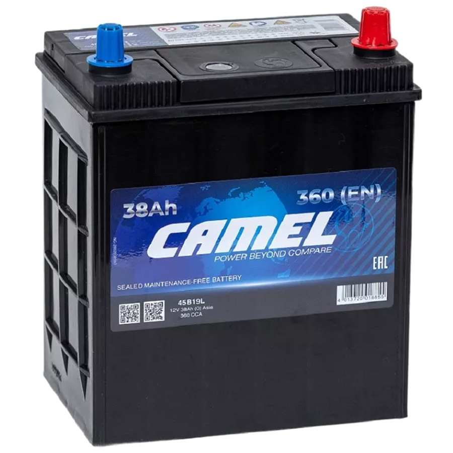 Автомобильный аккумулятор Camel Asia 42 Ач обратная полярность B19L