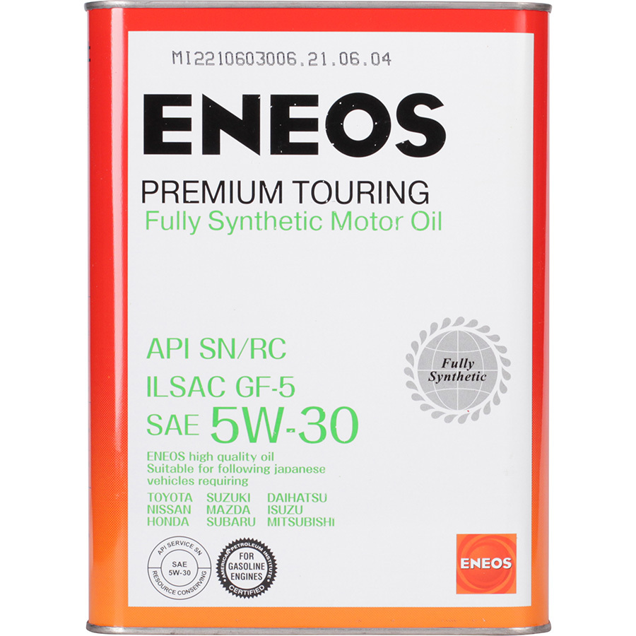 Eneos Моторное масло Eneos Premium TOURING SN 5W-30, 4 л масло моторное eneos premium diesel ci 4 5w 40 200л