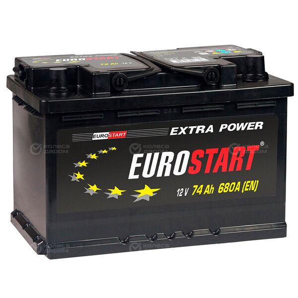 Автомобильный аккумулятор Eurostart 75 Ач обратная полярность L3 в Октябрьском