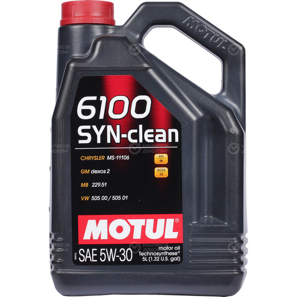 Моторное масло Motul 6100 SYN-CLEAN 5W-30, 5 л в Ноябрьске