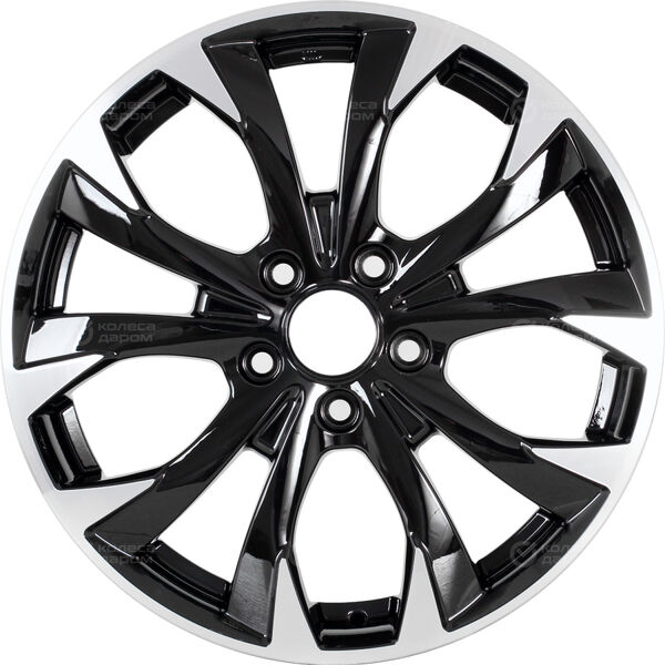 Колесный диск KDW KD1721 (17_Mazda CX-5)  7xR17 5x114.3 ET50 DIA67.1 глянцевый черный с полированной лицевой частью в Твери