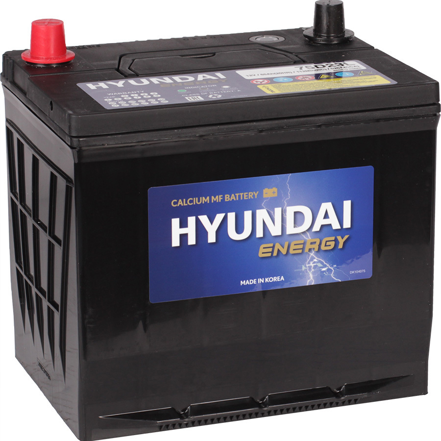 Hyundai Автомобильный аккумулятор Hyundai 65 Ач обратная полярность D23L energizer автомобильный аккумулятор energizer 65 ач обратная полярность lb3