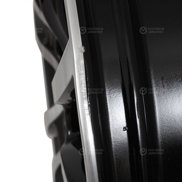 Колесный диск СКАД Онтарио  7xR17 5x114.3 ET35 DIA67.1 (уценка) черный глянцевый с полированной лицевой поверхностью в Чебоксарах
