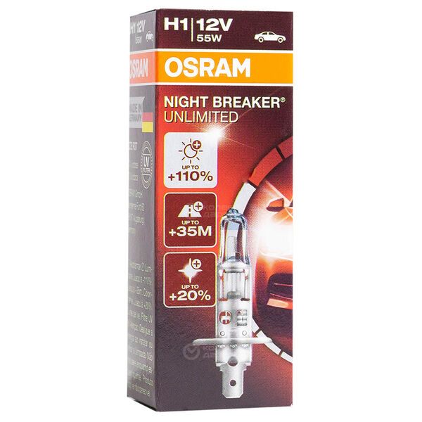 Лампа OSRAM Night Breaker Unlimited - H1-55 Вт-3800К, 1 шт. в Зеленодольске