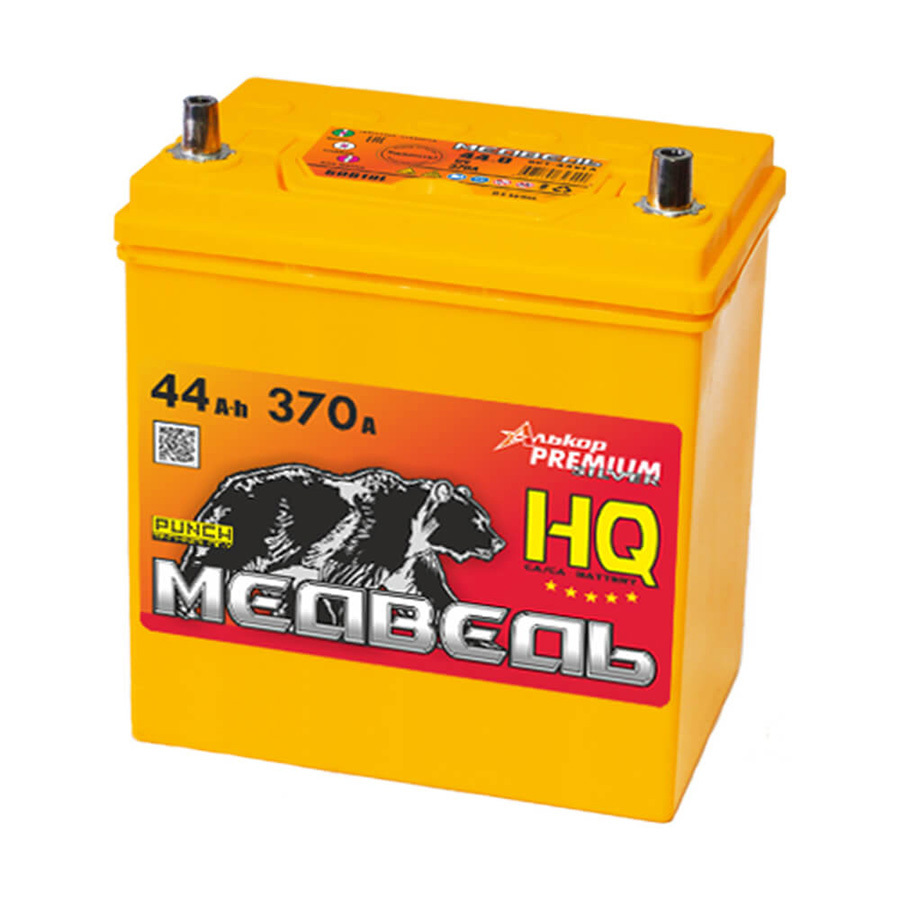 Медведь HQ Автомобильный аккумулятор Медведь HQ Asia 44 Ач прямая полярность B19R