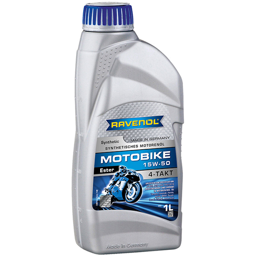 Масло 4-х тактное Ravenol Motobike 4-T Ester 15W-50 1л