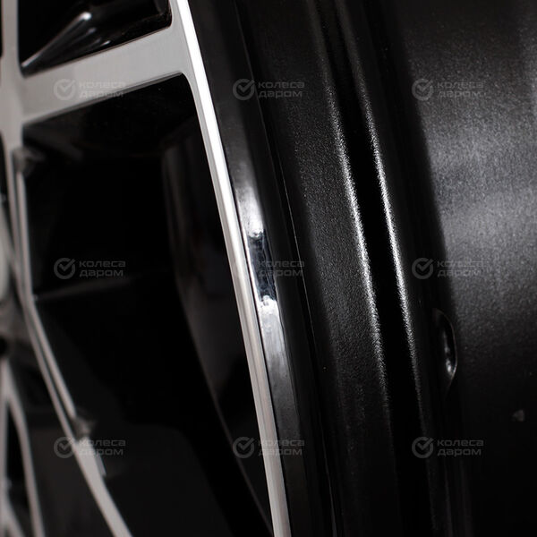 Колесный диск КиК Вудроф  7xR18 5x108 ET33 DIA60.1 (уценка) чёрный с полированной лицевой частью в Владимире