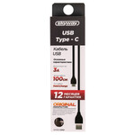 Кабель USB - Type-C 3.0А 1м SKYWAY (черный в коробке)