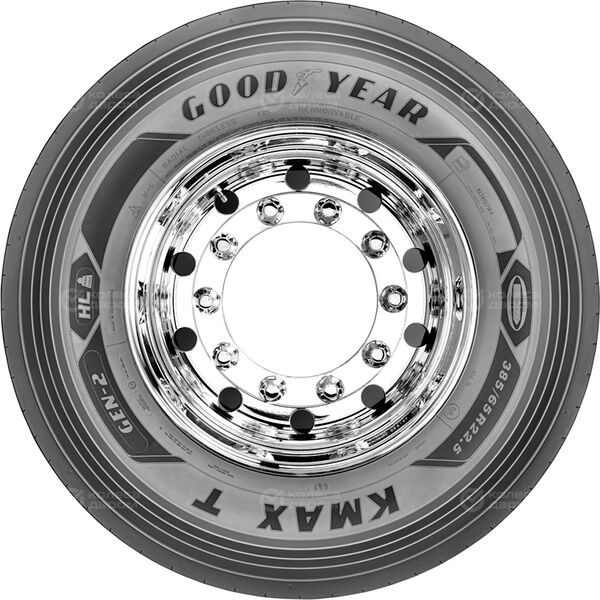 Грузовая шина Goodyear KMAX T G2 R22.5 385/65 164K TL   Прицеп (158L) 3PSF в Краснодаре