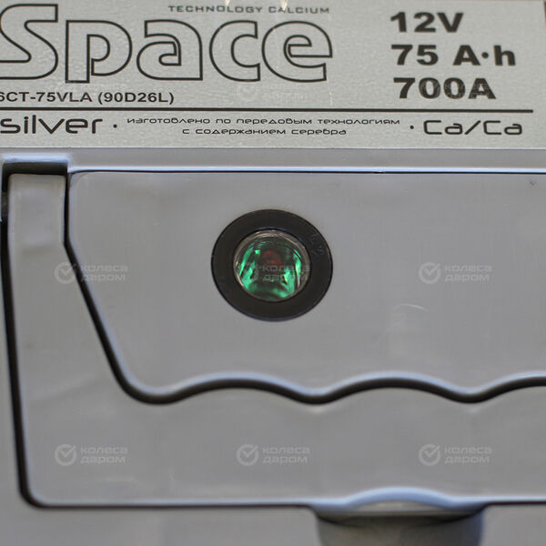 Автомобильный аккумулятор Space 75 Ач обратная полярность D26L в Глазове
