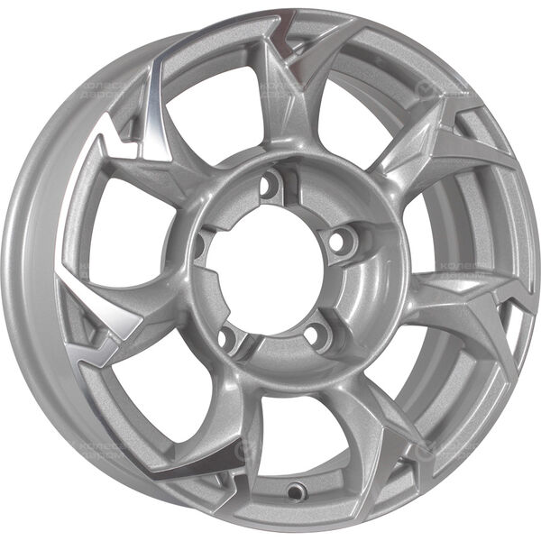 Колесный диск Carwel Гурон 1505  5.5xR15 5x139.7 ET5 DIA108.1 серебристый с полированной лицевой частью в Ишимбае