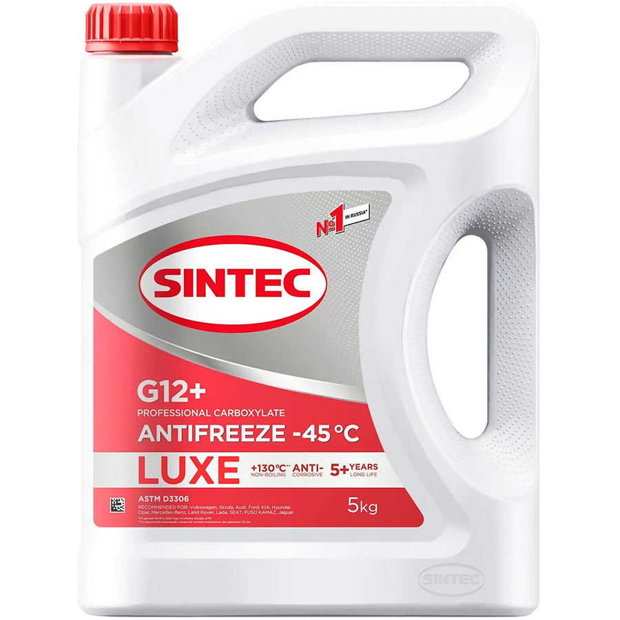 Антифриз Готовый Sintec G12+ красный 5 л.