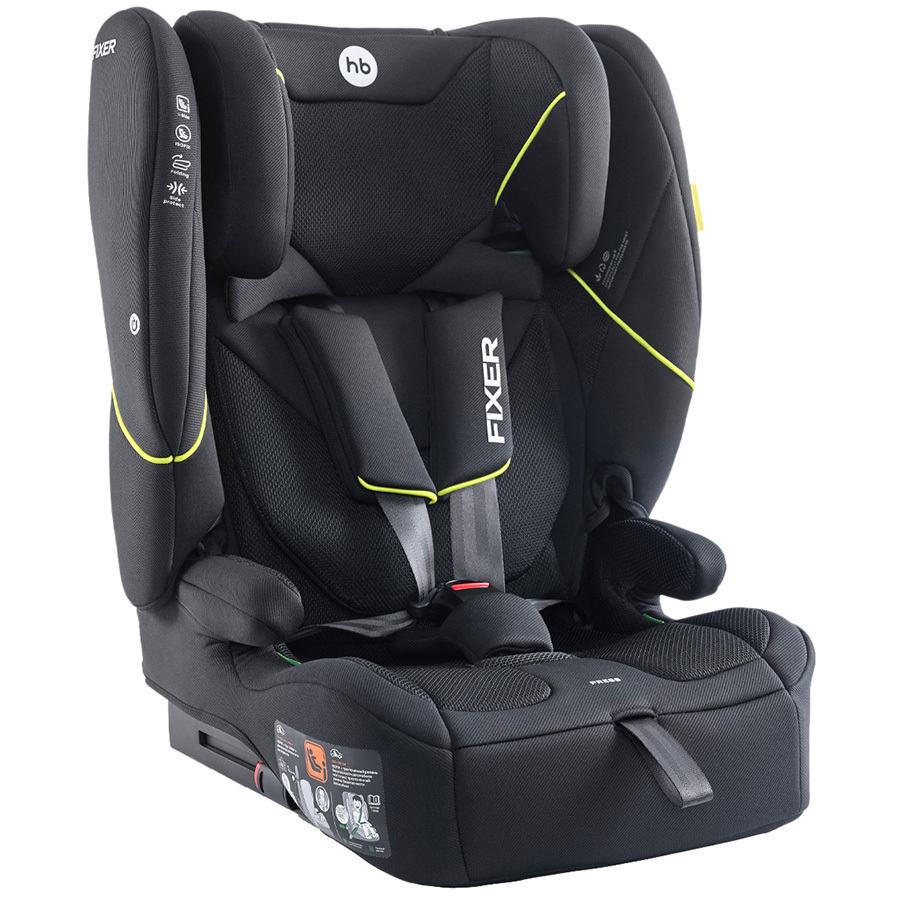 Детское автокресло Happy Baby Fixer 1/2/3 (9-36 кг), Черный