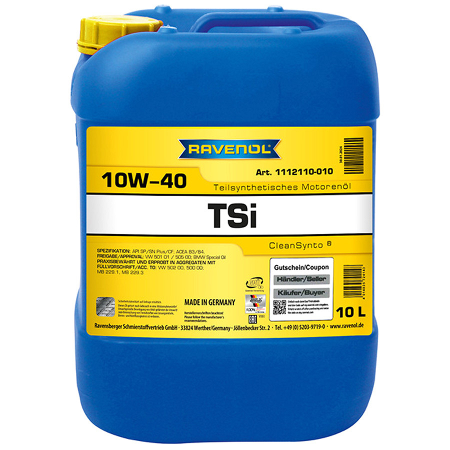 Моторное масло Ravenol TSI 10W-40, 10 л