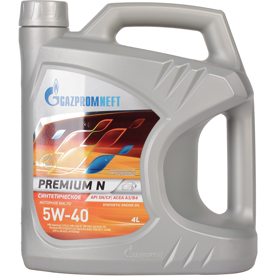 Моторное масло Газпромнефть Premium N 5W-40, 4 л