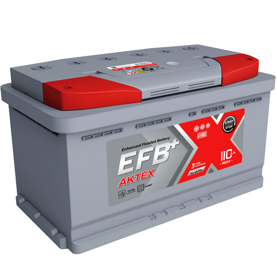 Актех Автомобильный аккумулятор Актех EFB+ 110 Ач обратная полярность L5