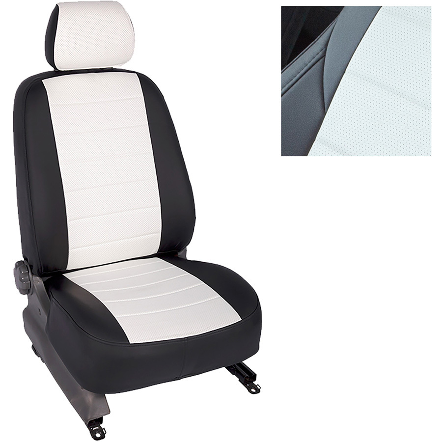 Чехлы модельные Seintex для Daewoo Nexia экокожа черно/белый (art.89933)