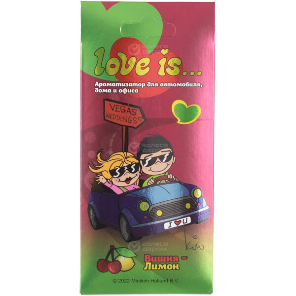 Ароматизатор Love is картон вишня-лимон (art.LI K 0006) в Глазове