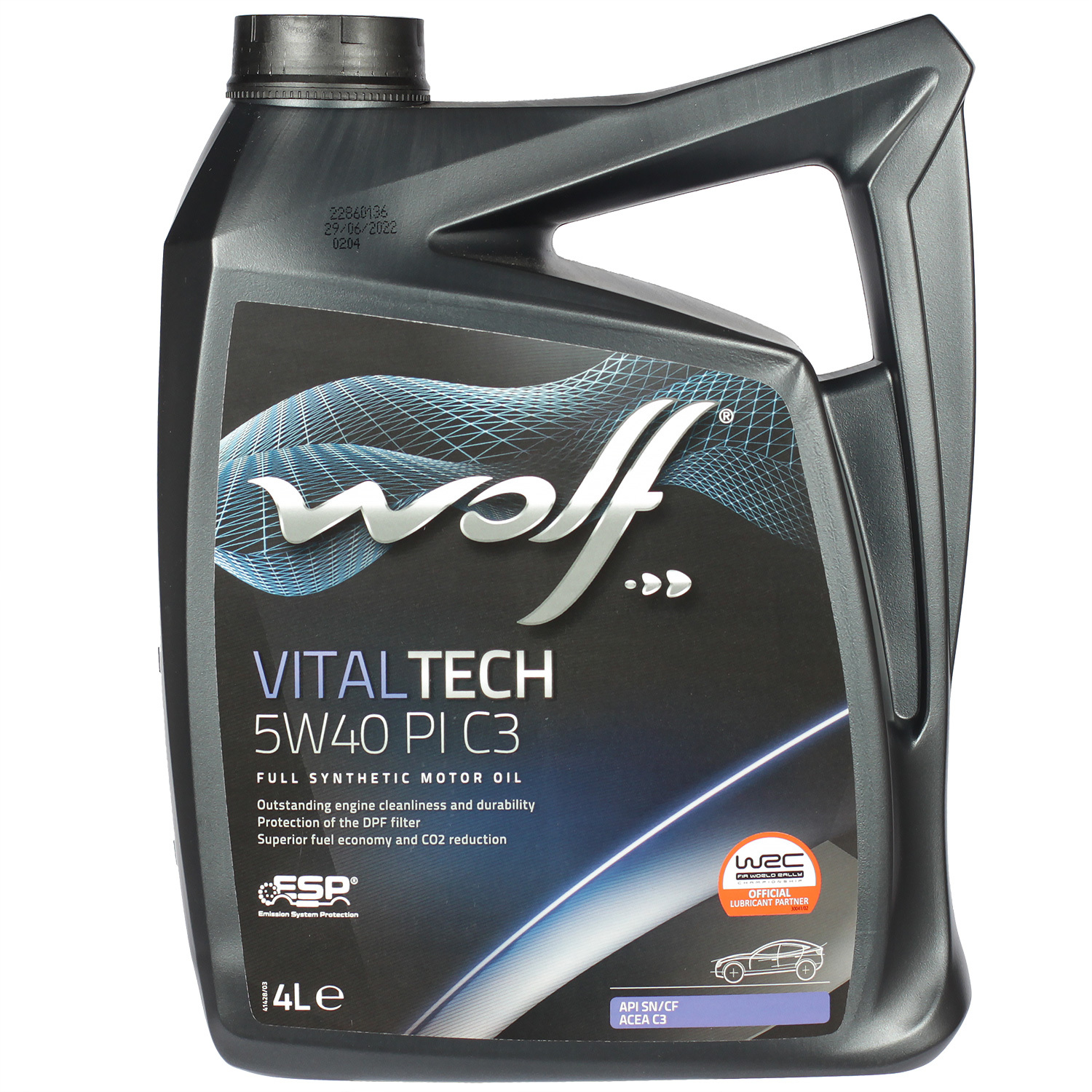 WOLF Масло моторное WOLF VITALTECH 5W-40 PI C3 4л wolf масло моторное wolf officialtech ms f 5w 30 1л