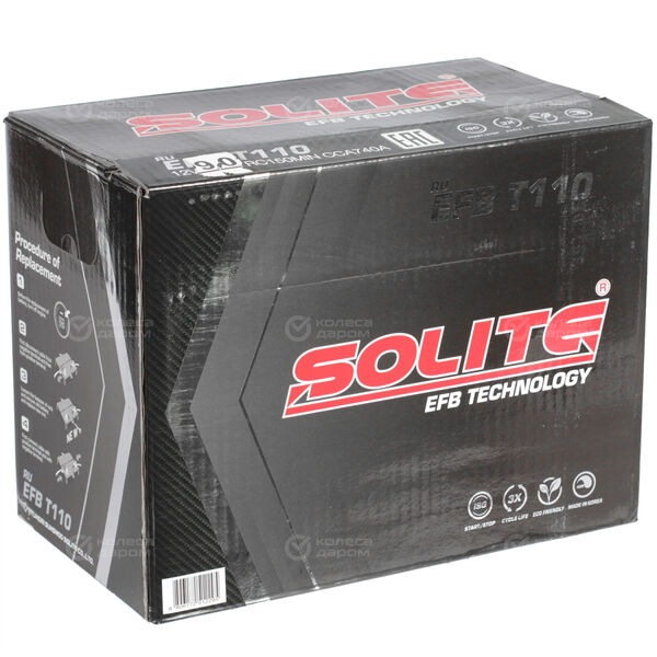 Автомобильный аккумулятор Solite EFB 90 Ач обратная полярность D31L в Уфе