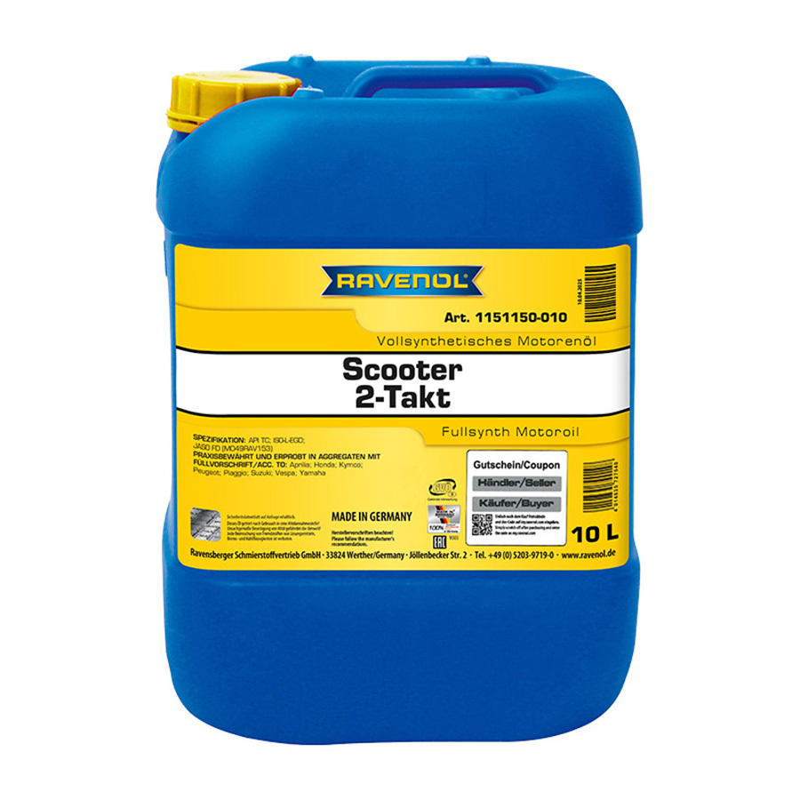 Масло 2-х тактное Ravenol Scooter 2-Takt Fullsynth 10л