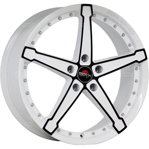 Колесный диск Yokatta MODEL-10  8xR18 5x120 ET30 DIA72.6 белый + черный в Глазове