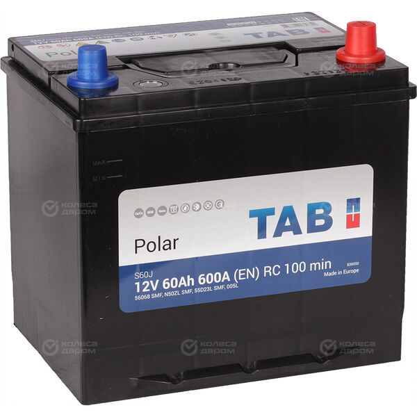 Автомобильный аккумулятор Tab Asia Polar JIS 60 Ач обратная полярность D23L в Таганроге
