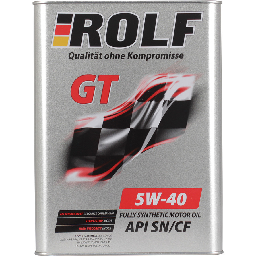 Rolf Моторное масло Rolf GT 5W-40, 4 л